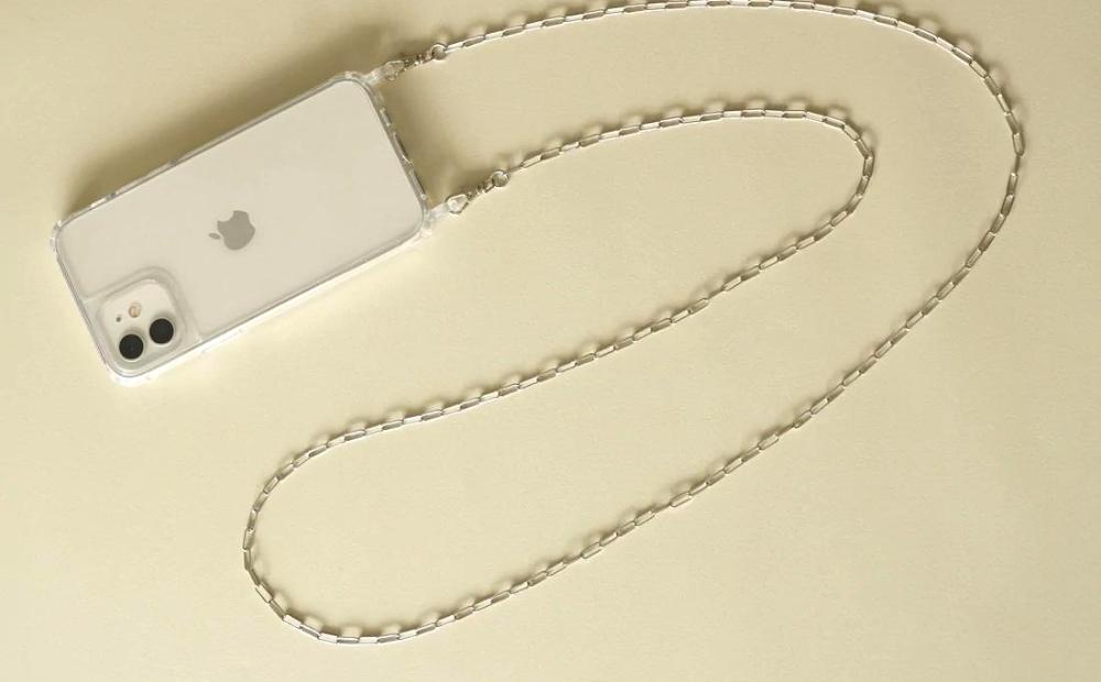 【LENERAオリジナルスマートフォンショルダー】smartphone shoulder - shine - / silver 【079043】